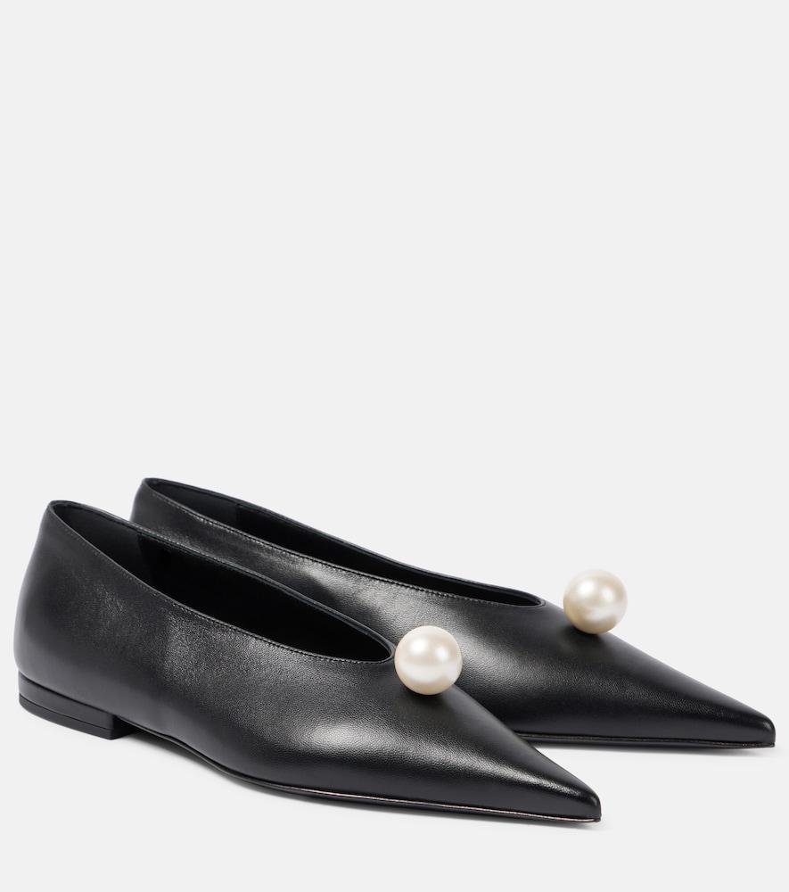 magda butrym embellished leather ballet flats