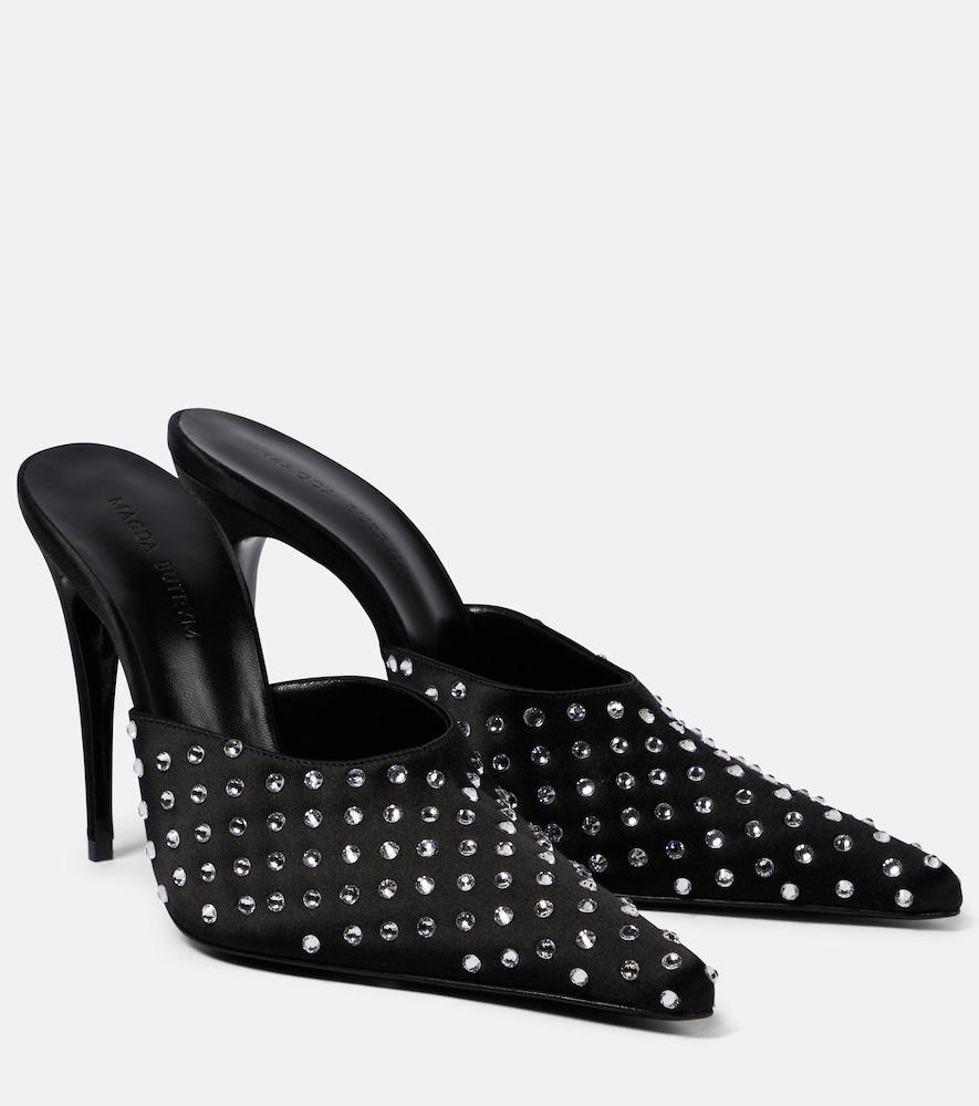 magda butrym embellished satin mules