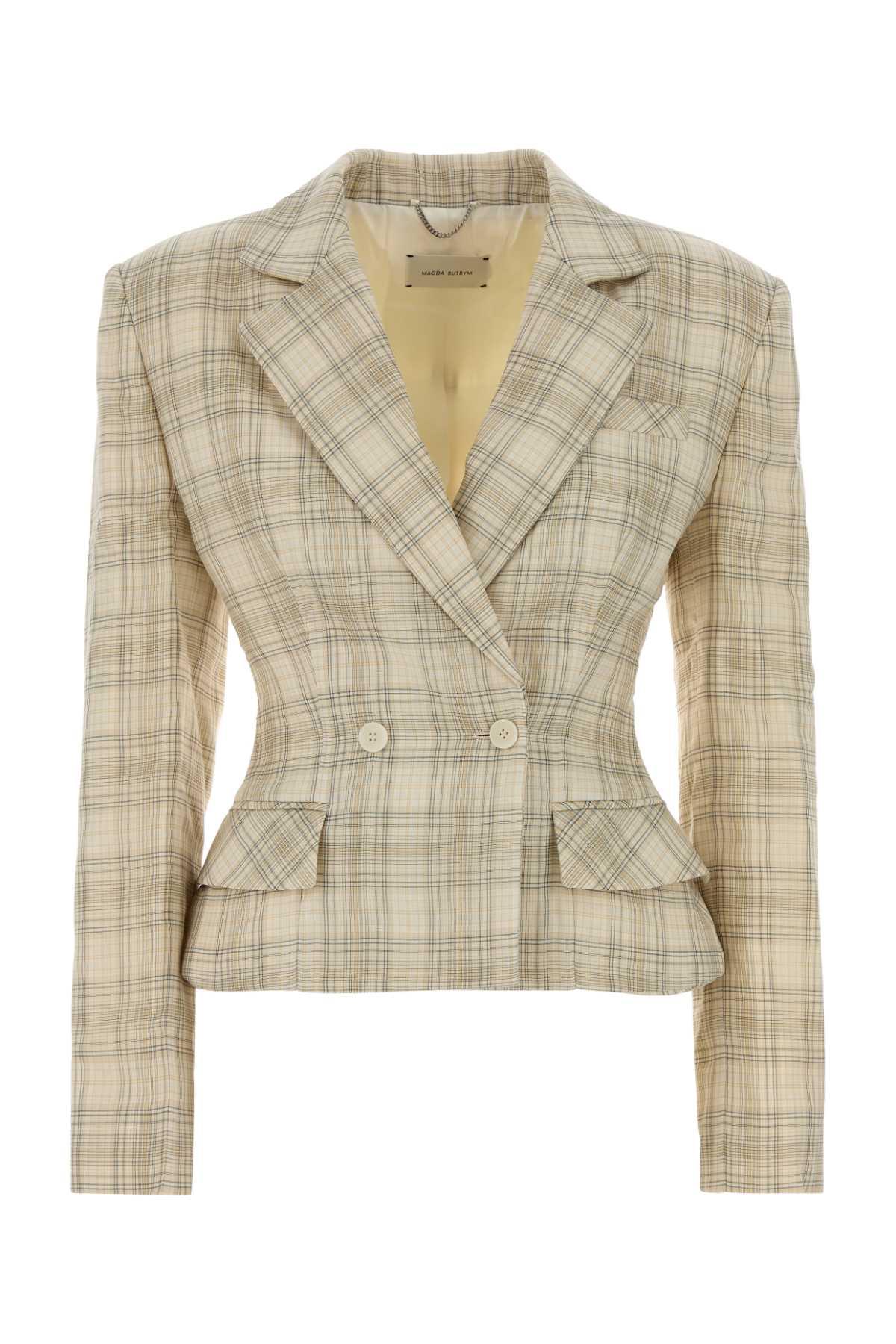 magda butrym embroidered cotton blazer