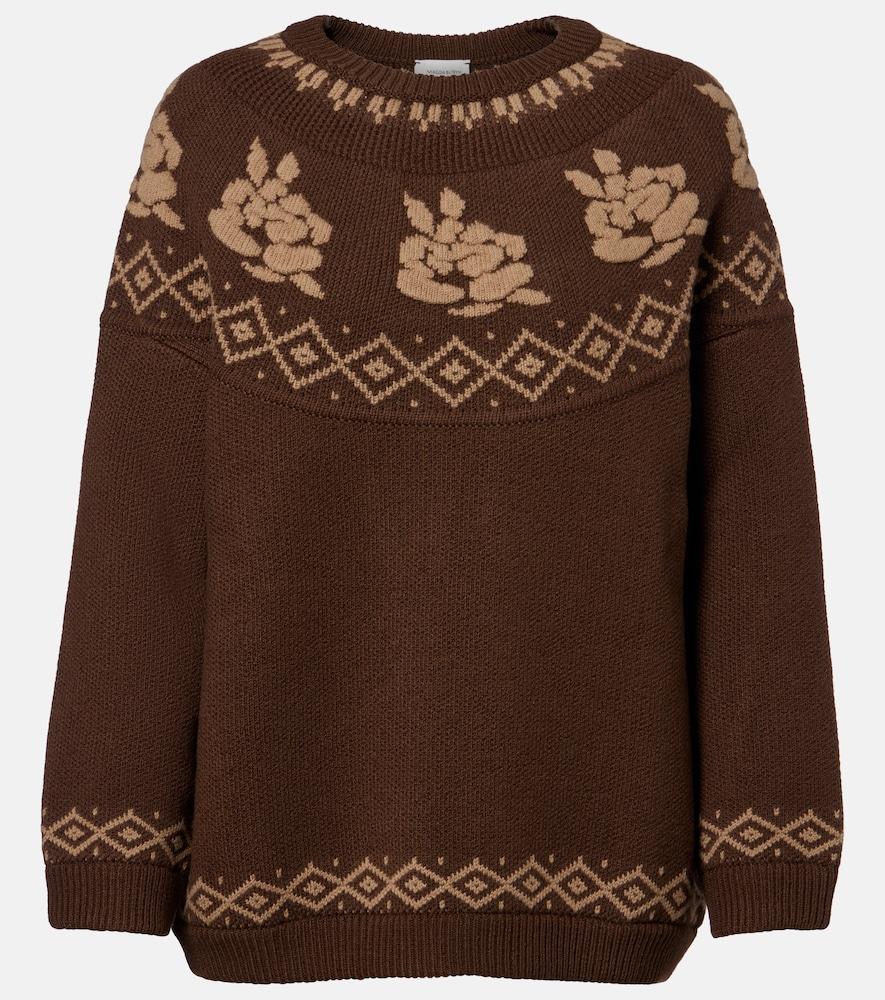 magda butrym fair isle jacquard wool sweater