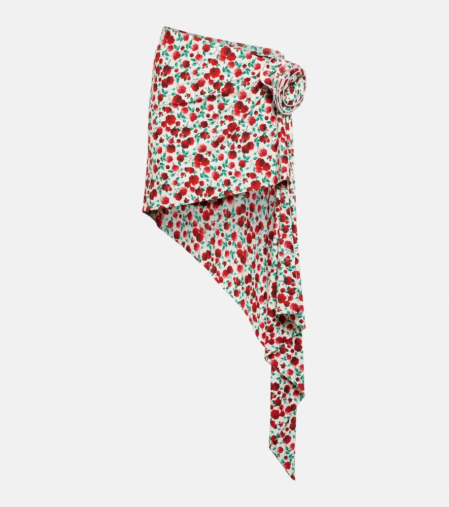 magda butrym floral appliqué miniskirt