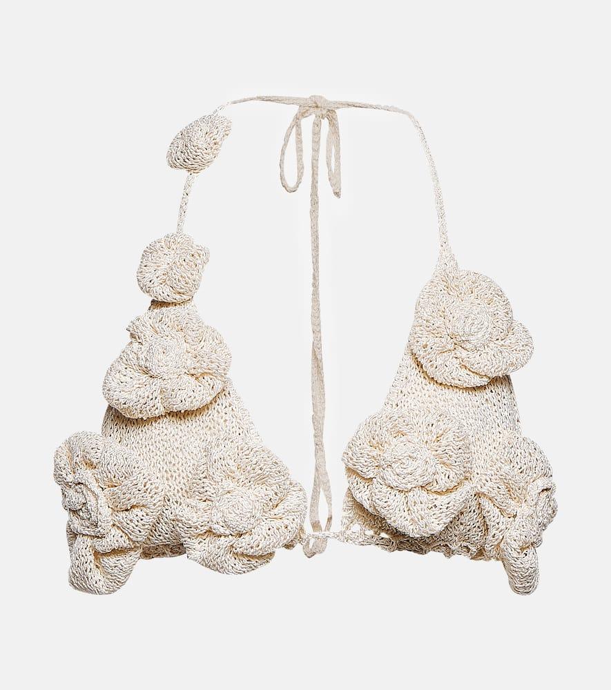 magda butrym floral crochet bra top