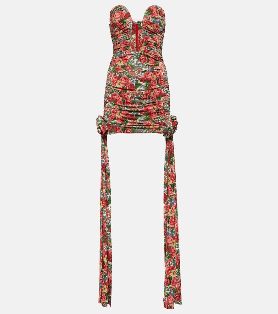magda butrym floral ruched minidress