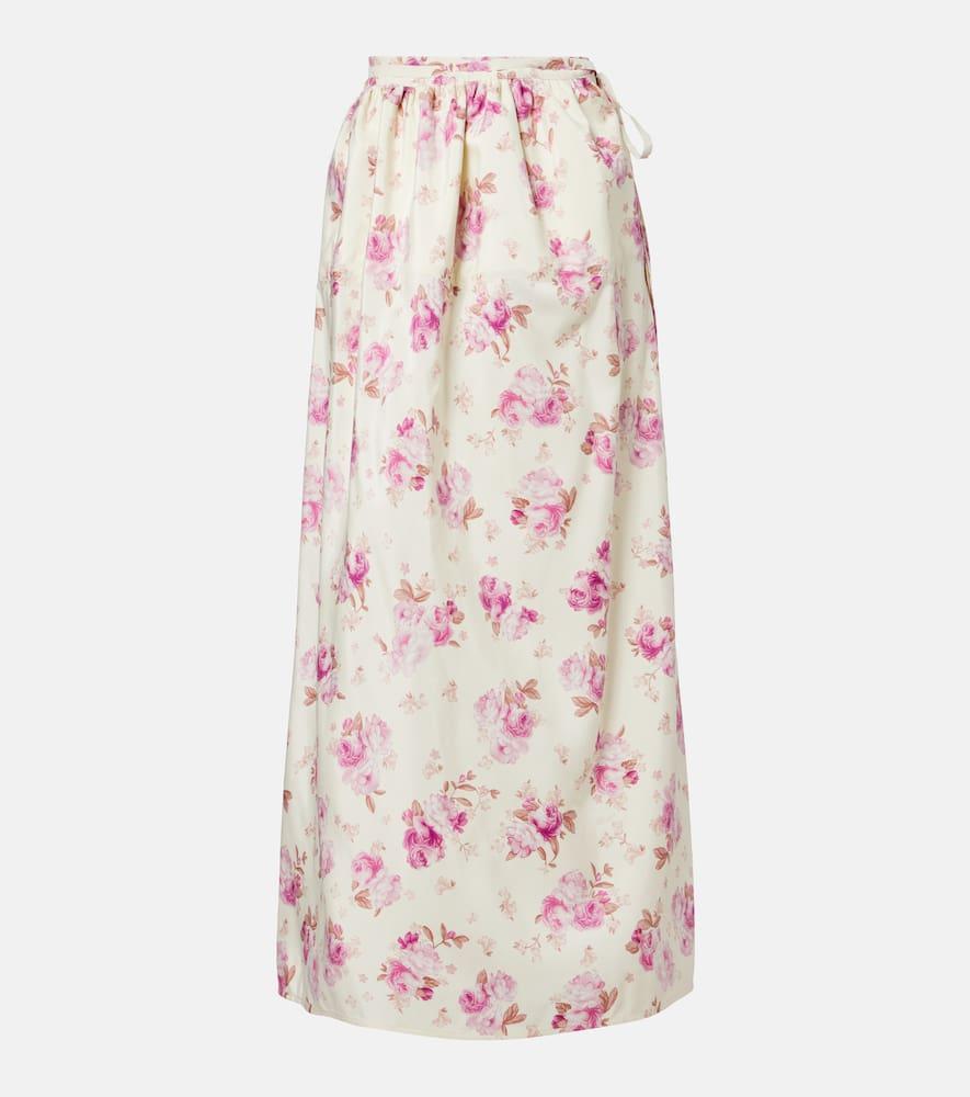 magda butrym floral silk midi dress