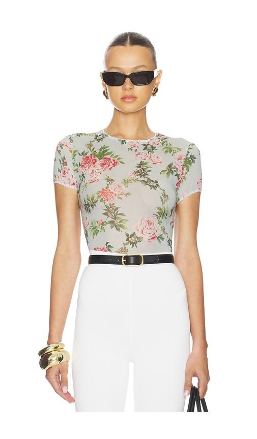 magda butrym floral t-shirt in blue.
