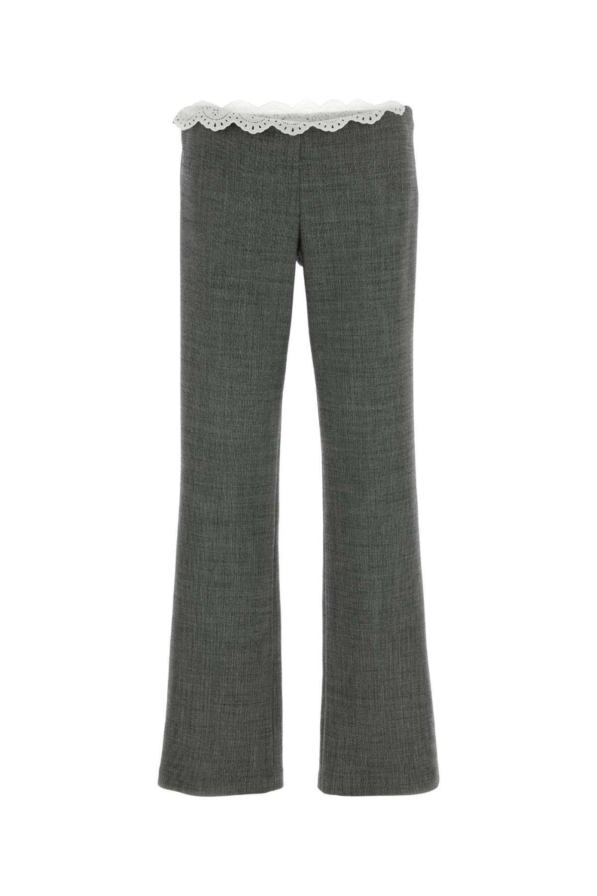 magda butrym grey stretch wool pant