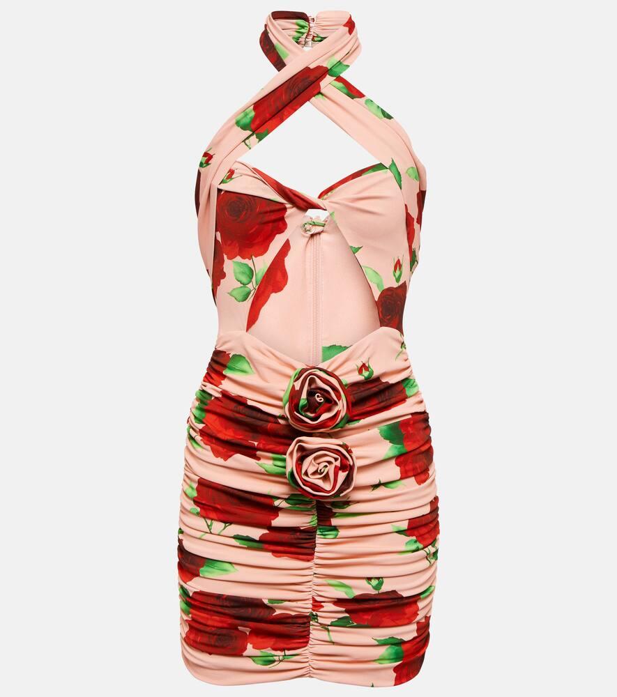 magda butrym halterneck floral minidress
