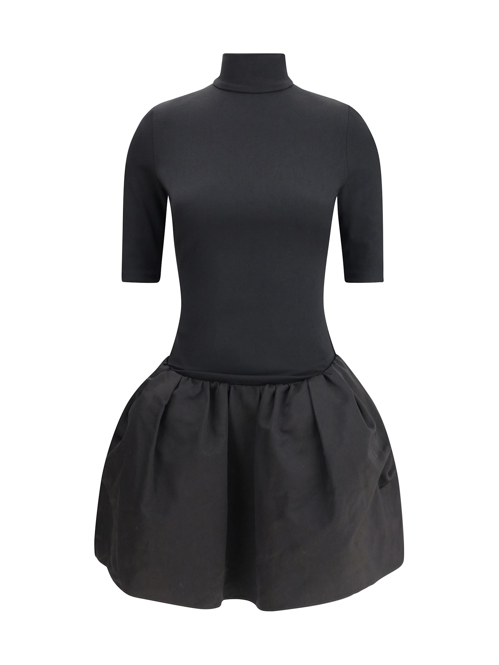 magda butrym high-neck puff skirt mini dress