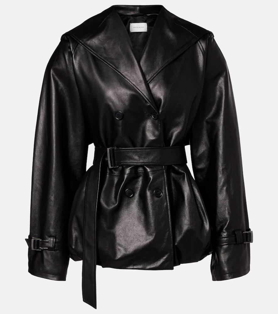 magda butrym hooded leather jacket