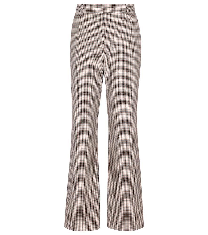magda butrym houndstooth wool and cotton straight pants