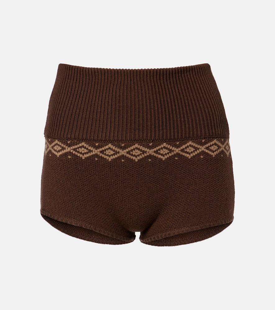 magda butrym jacquard wool shorts