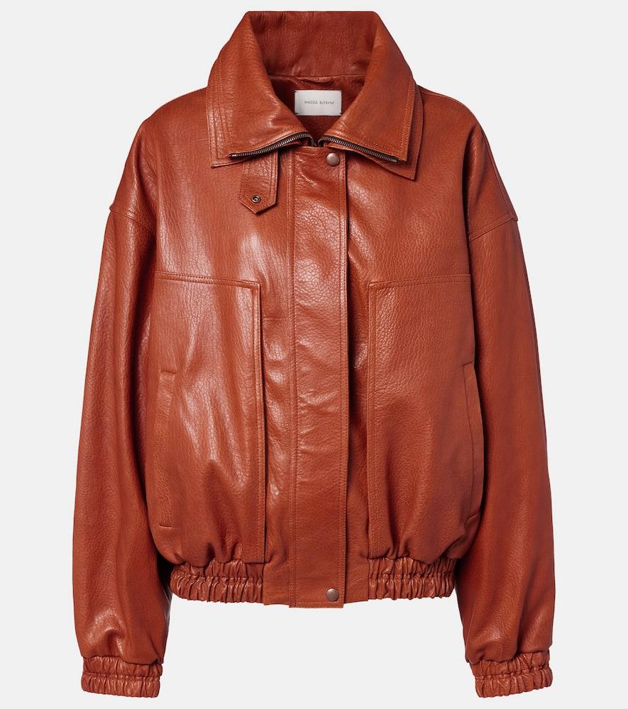magda butrym leather blouson jacket