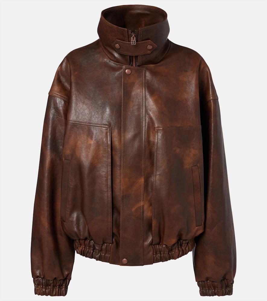 magda butrym leather blouson jacket