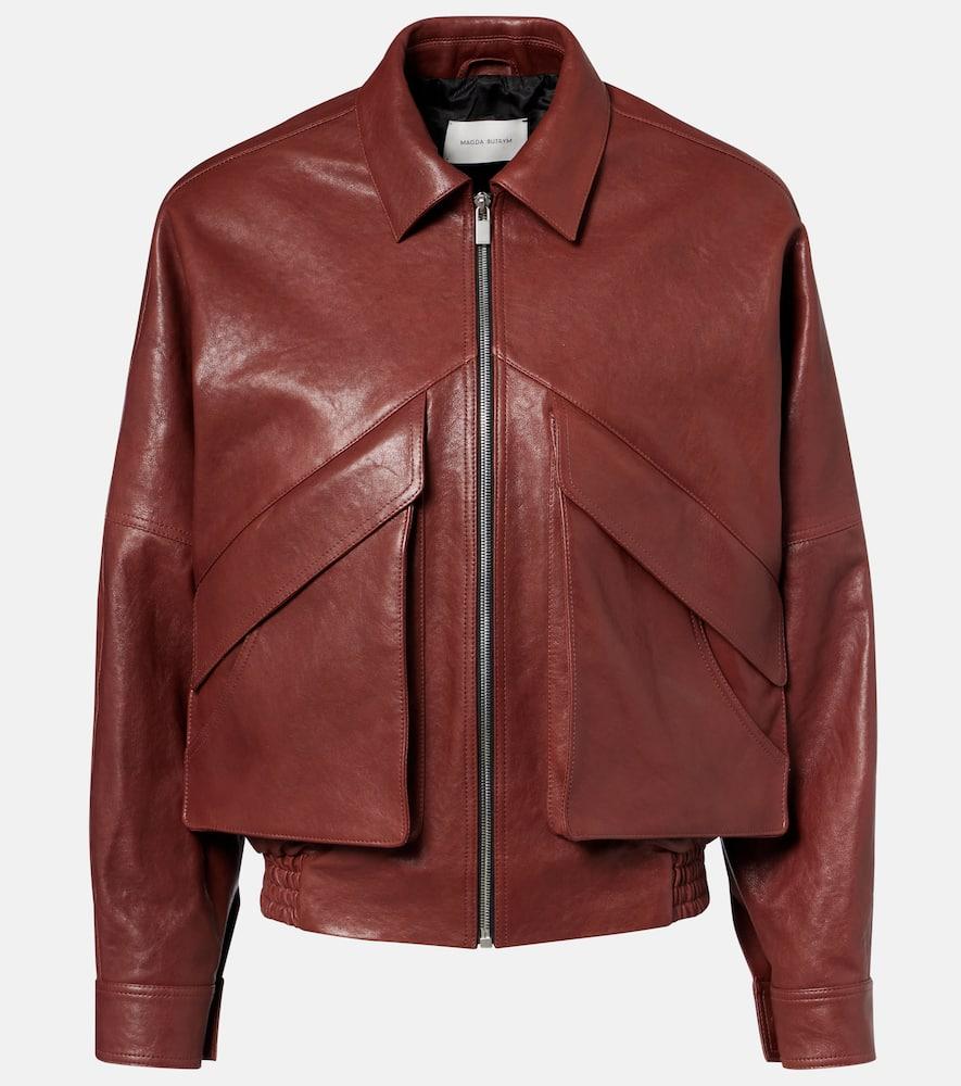 magda butrym leather bomber jacket