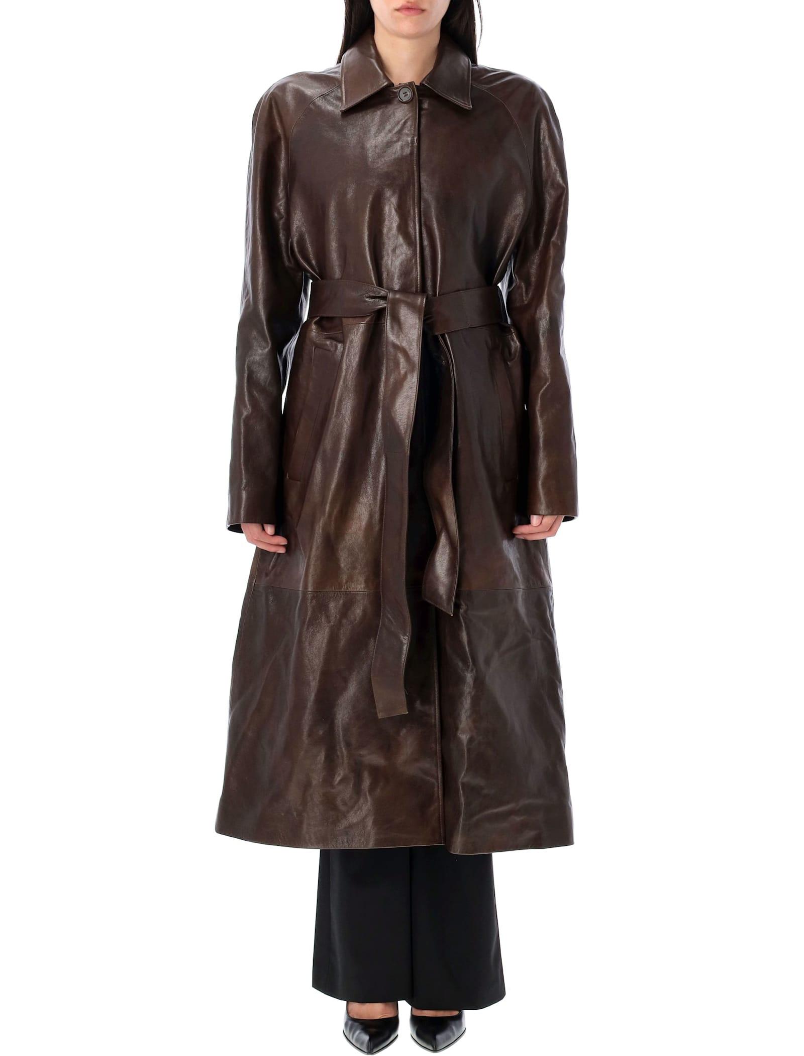 magda butrym leather coat