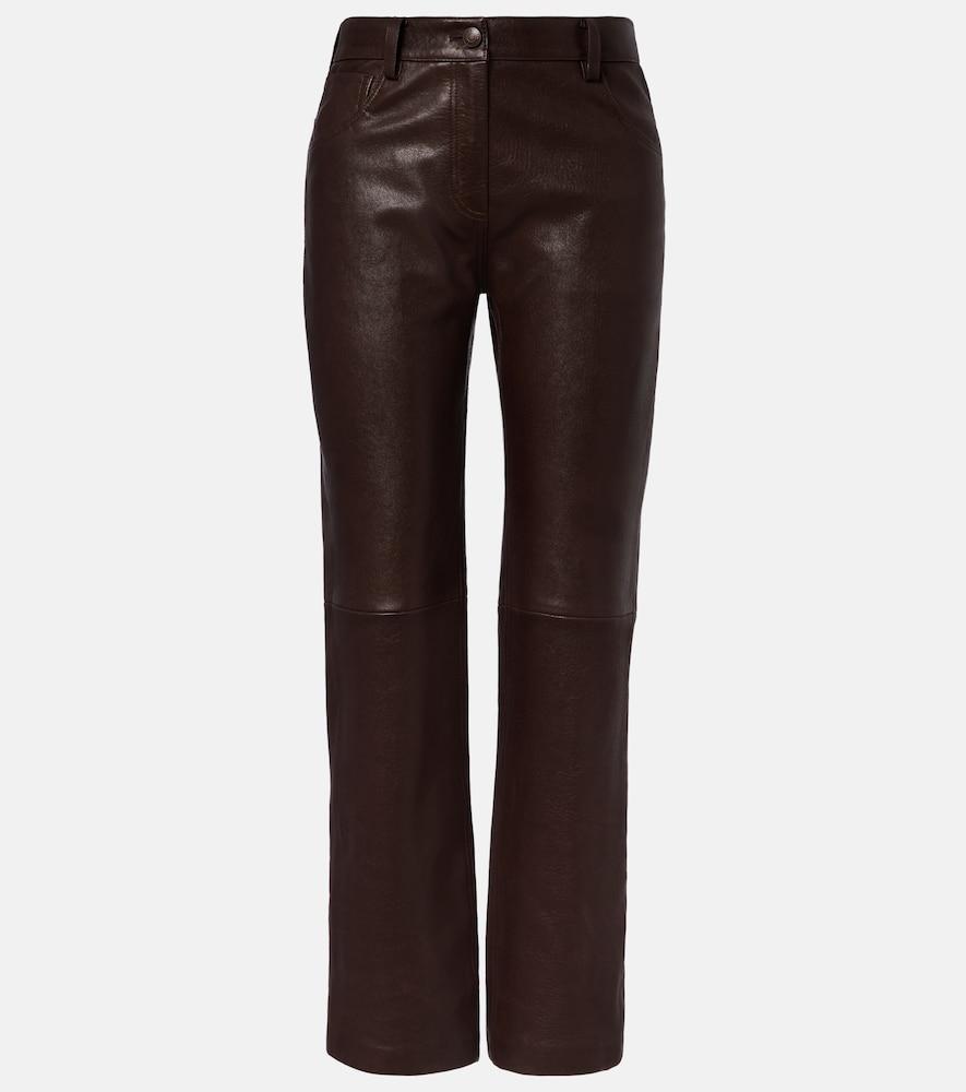 magda butrym leather straight pants