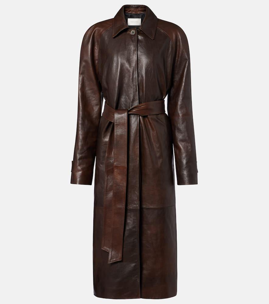 magda butrym leather wrap coat