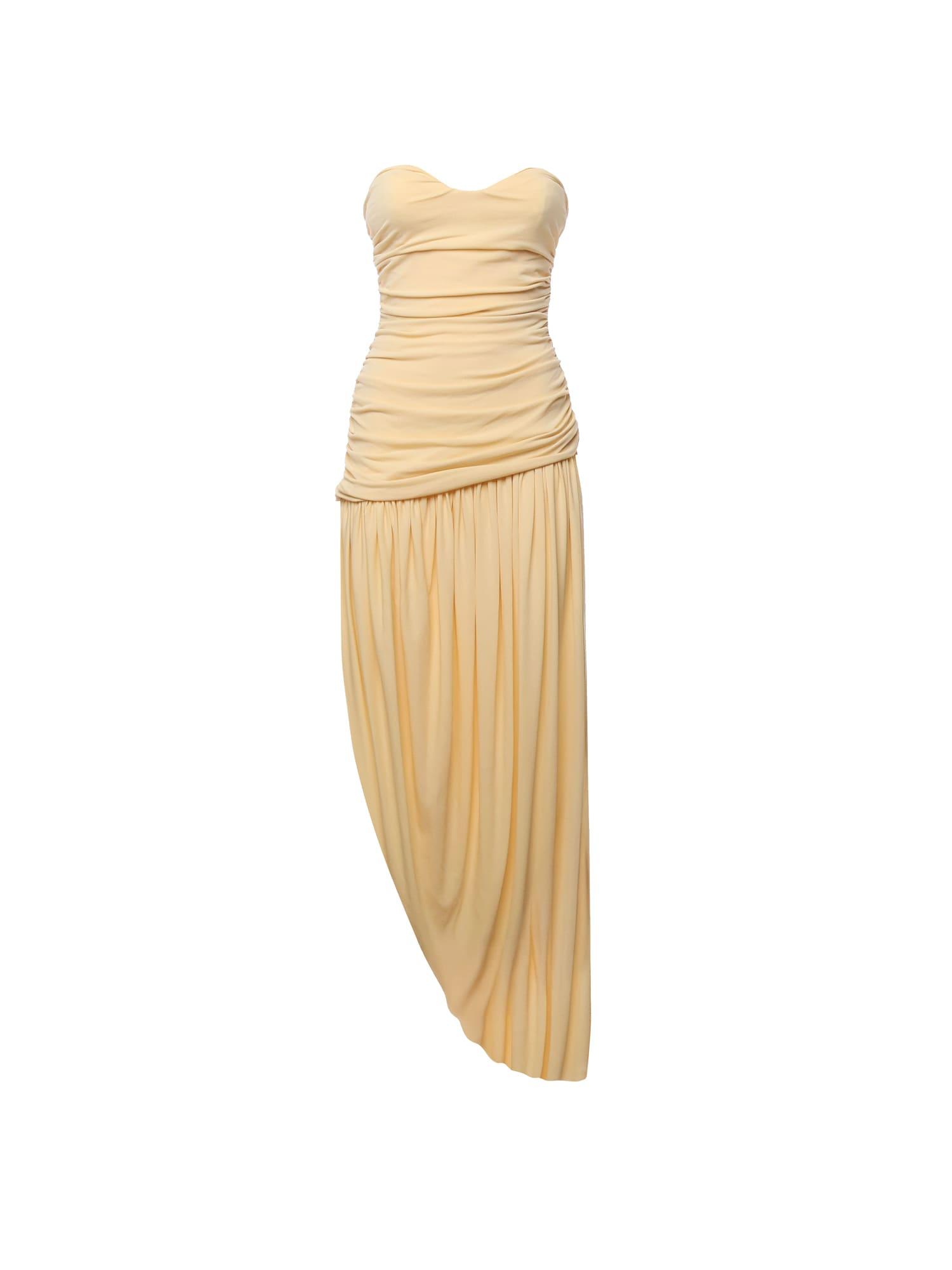 magda butrym long draped crepe jersey dress