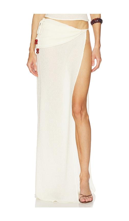 magda butrym maxi skirt in cream.