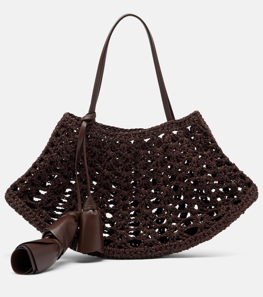 magda butrym maya small crochet leather top