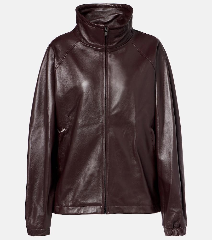 magda butrym oversized leather bomber jacket