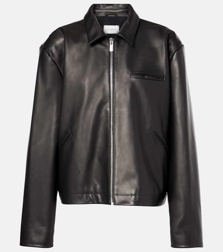 magda butrym oversized leather jacket