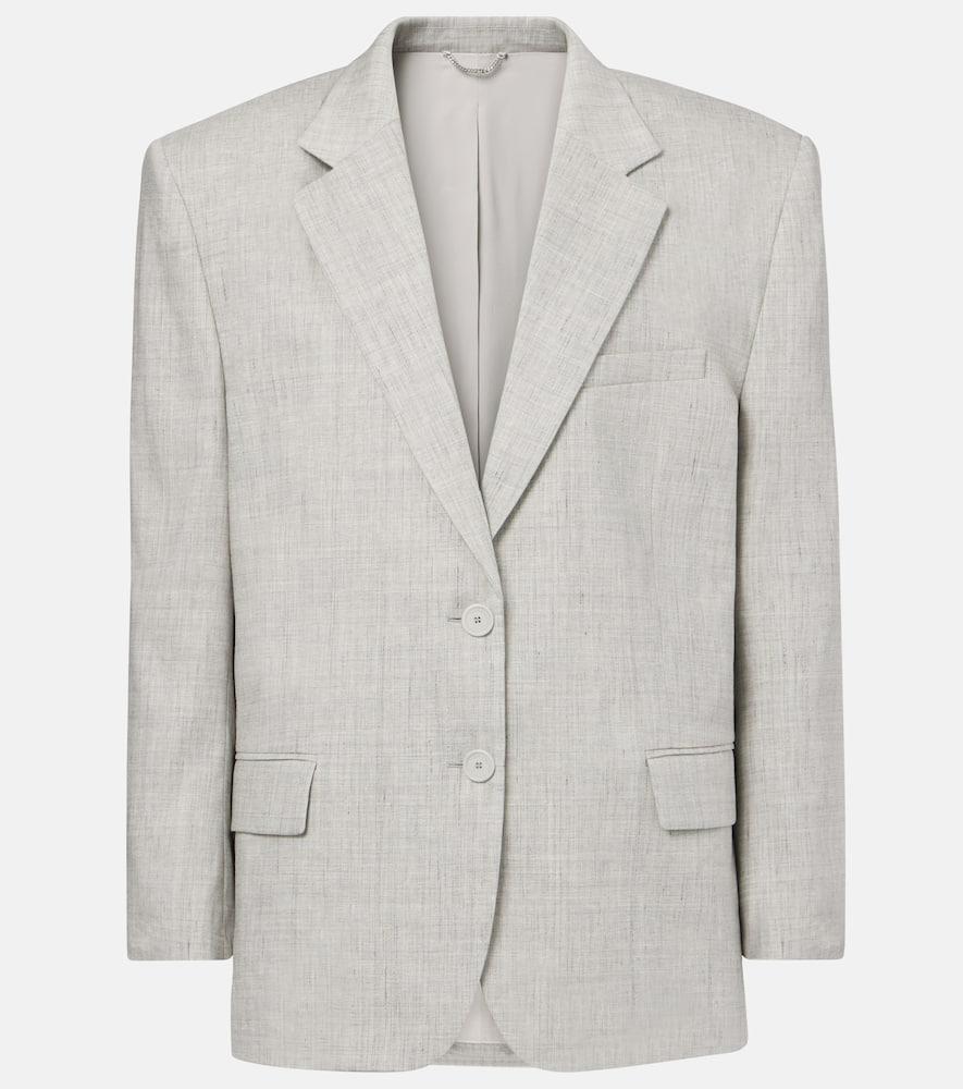 magda butrym oversized linen and wool blazer