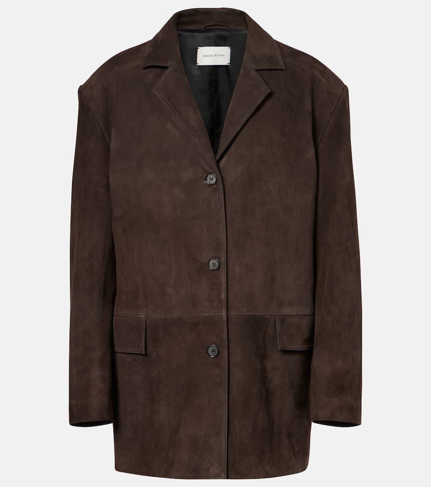 magda butrym oversized suede jacket