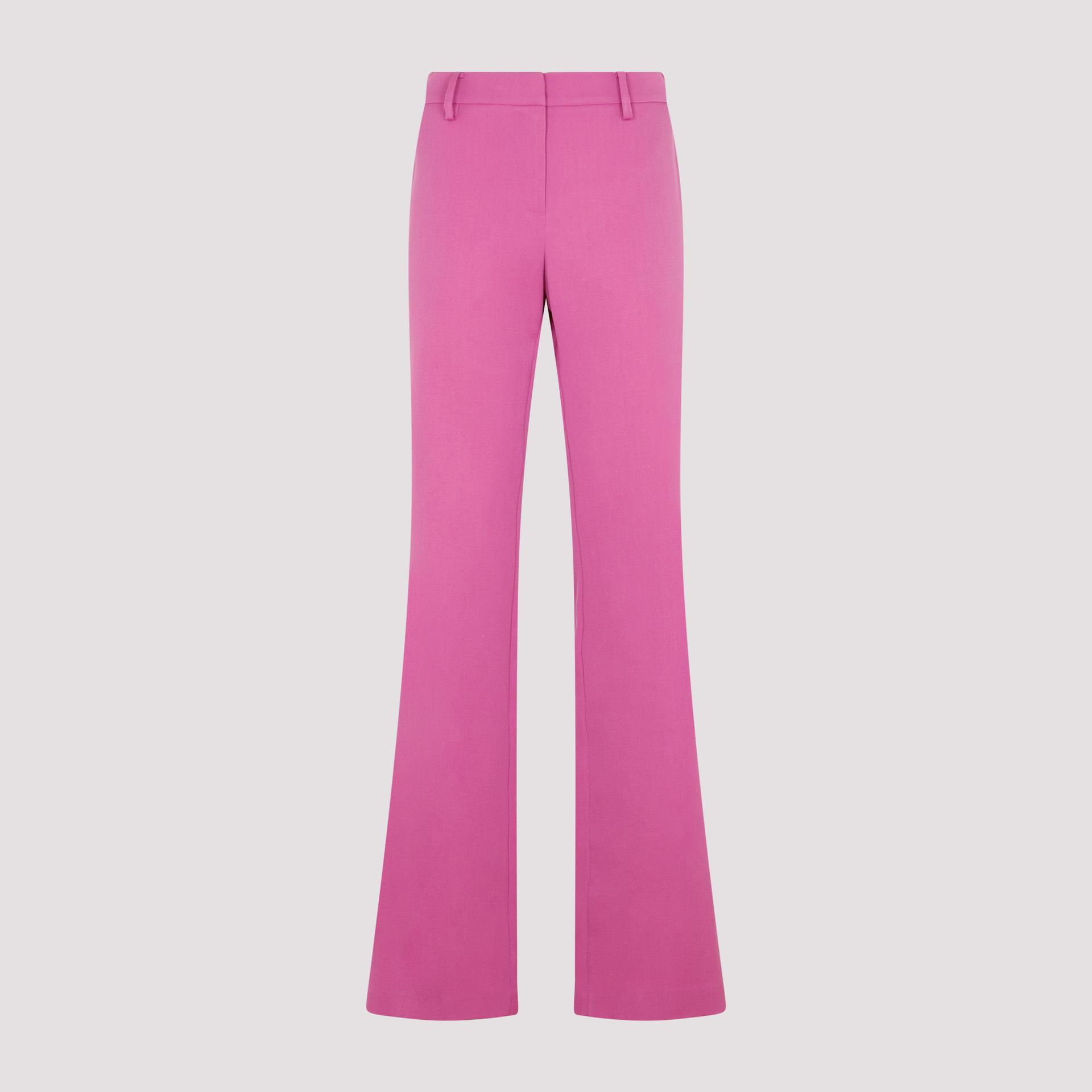 magda butrym pants pink & purple wool silk - women