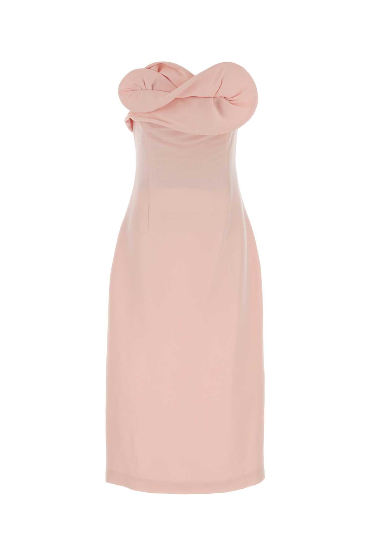 magda butrym pastel pink silk dress