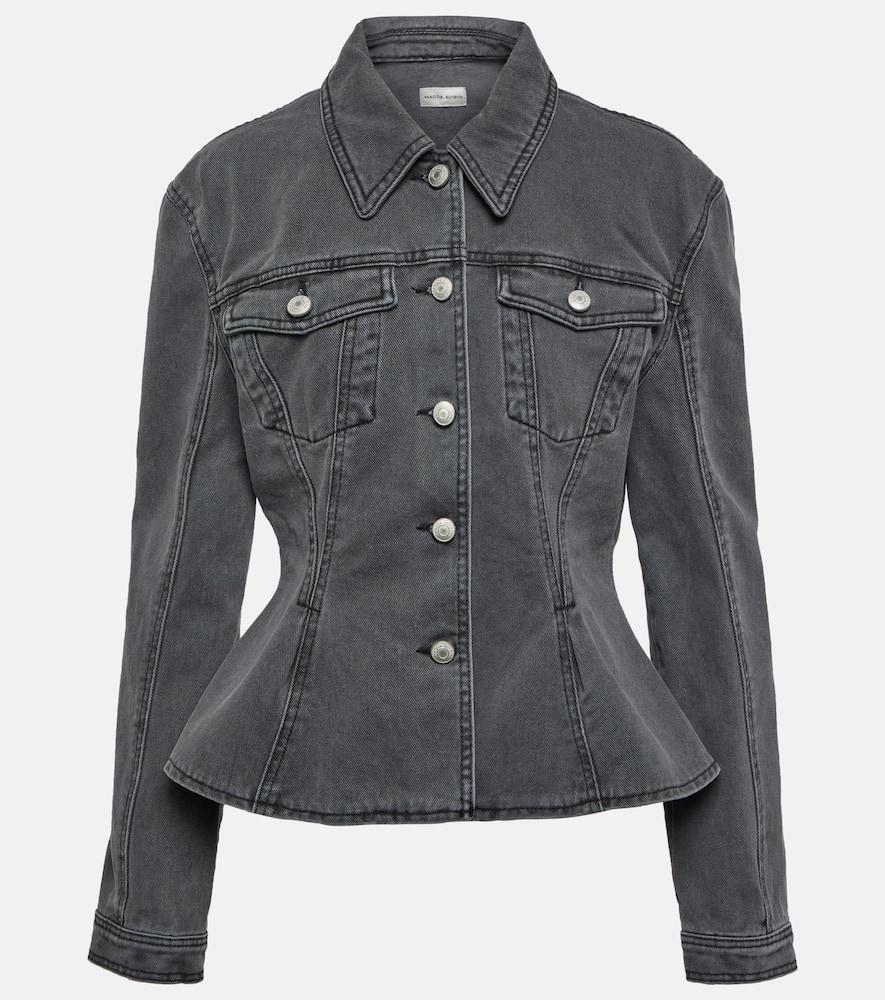 magda butrym peplum denim jacket