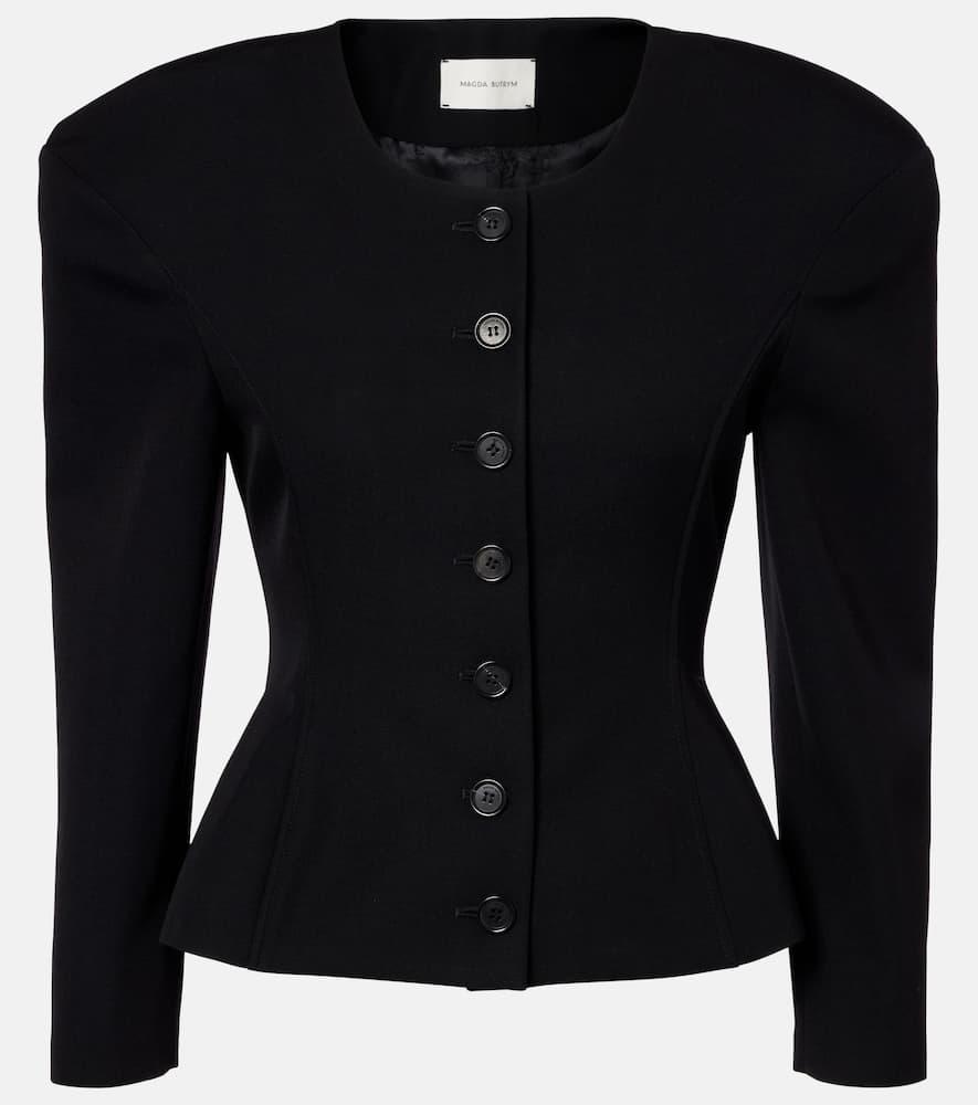 magda butrym peplum wool cardigan