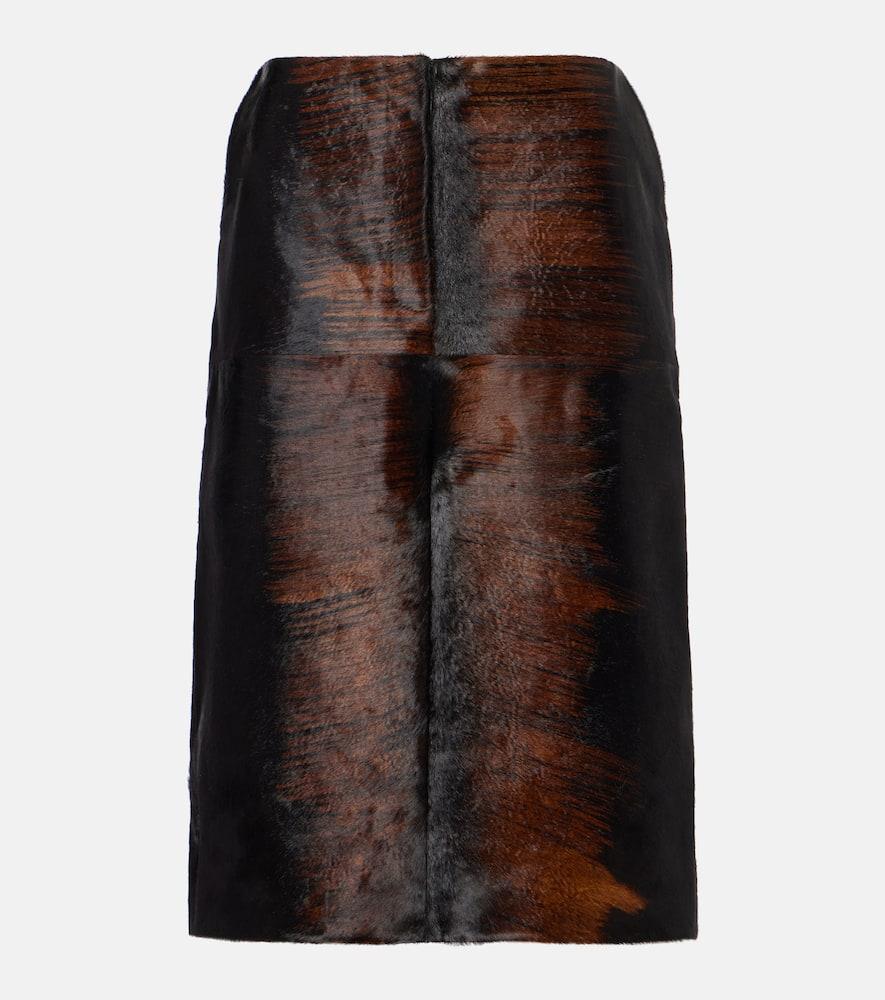 magda butrym printed calf hair pencil skirt