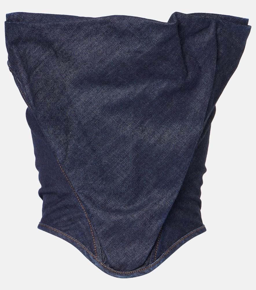 magda butrym re25 denim corset top