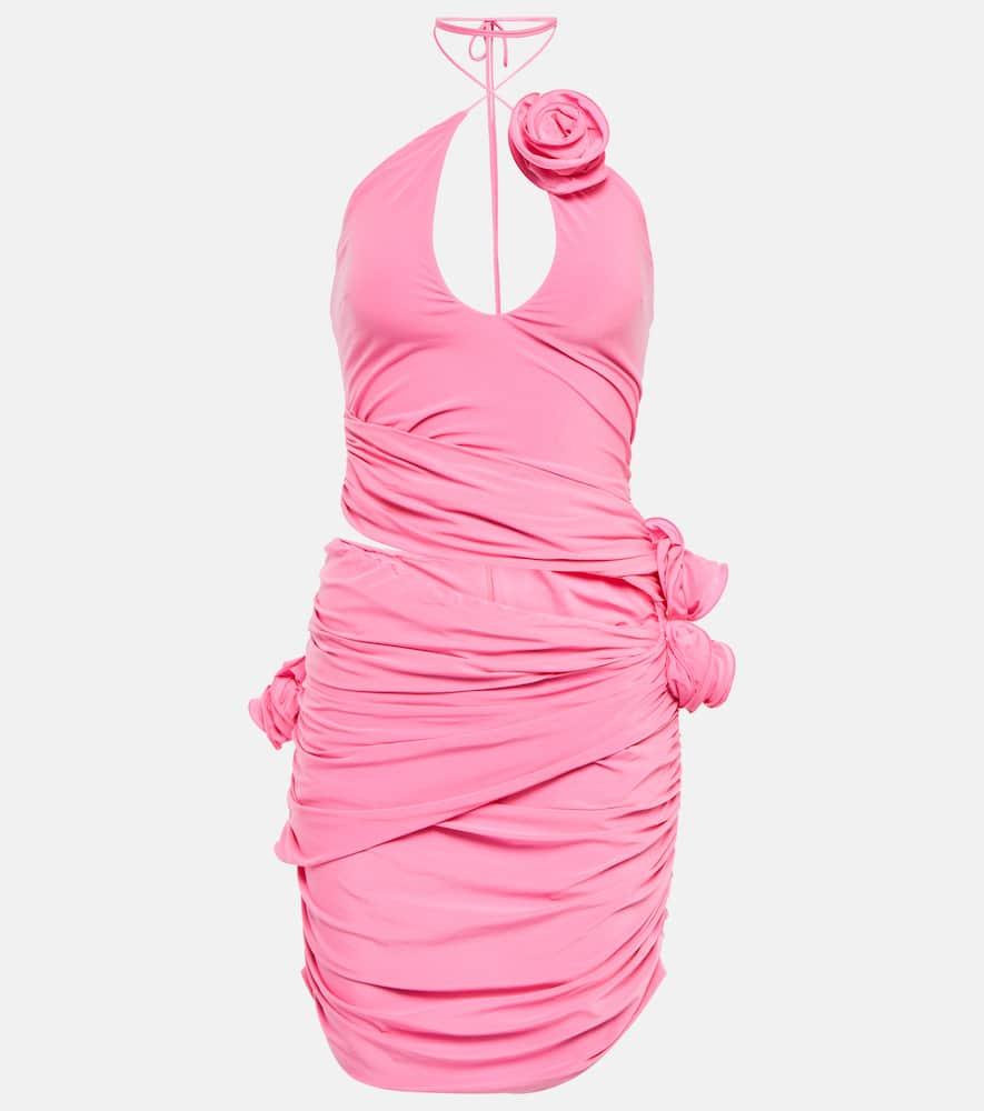 magda butrym rosette jersey minidress