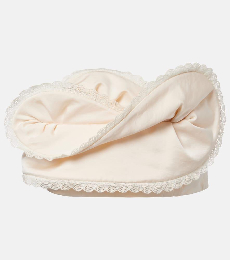 magda butrym ruffled cotton and silk bandeau top