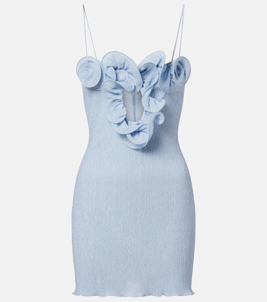 magda butrym ruffled crêpe minidress