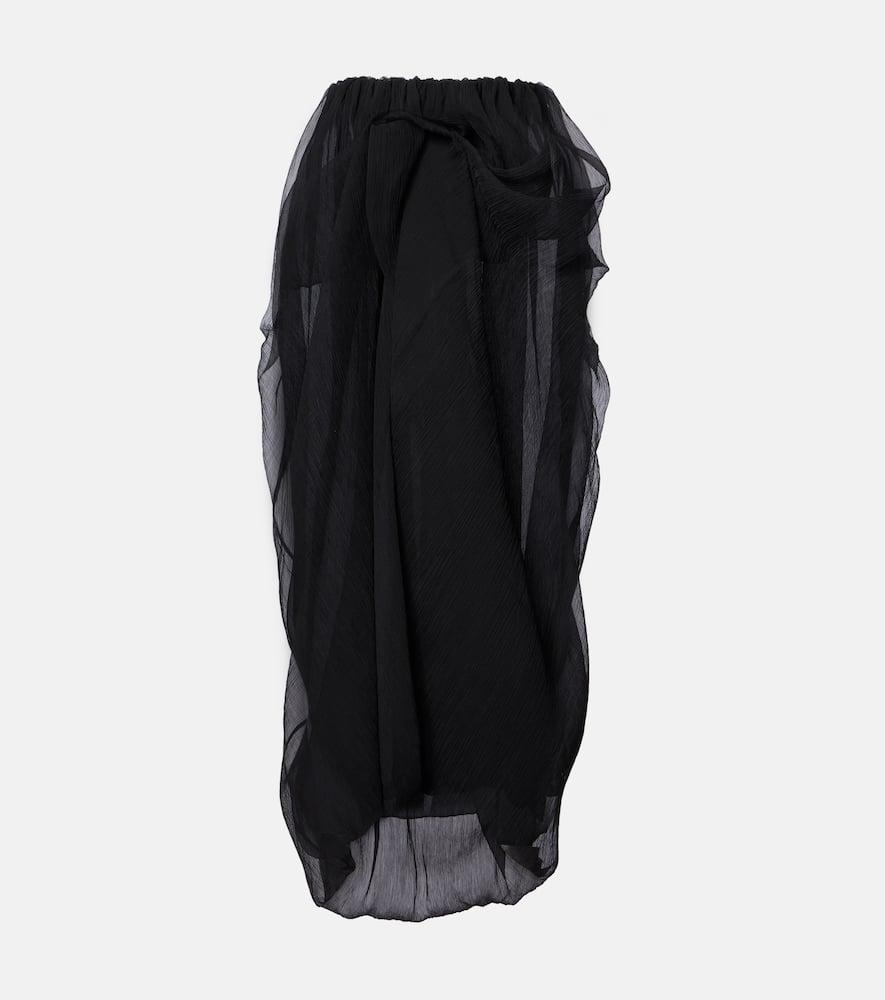 magda butrym ruffled silk tulle maxi skirt