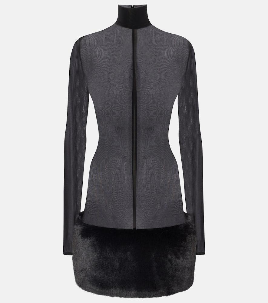 magda butrym sheer faux fur