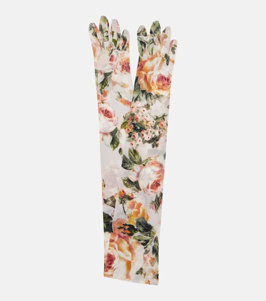 magda butrym sheer floral gloves