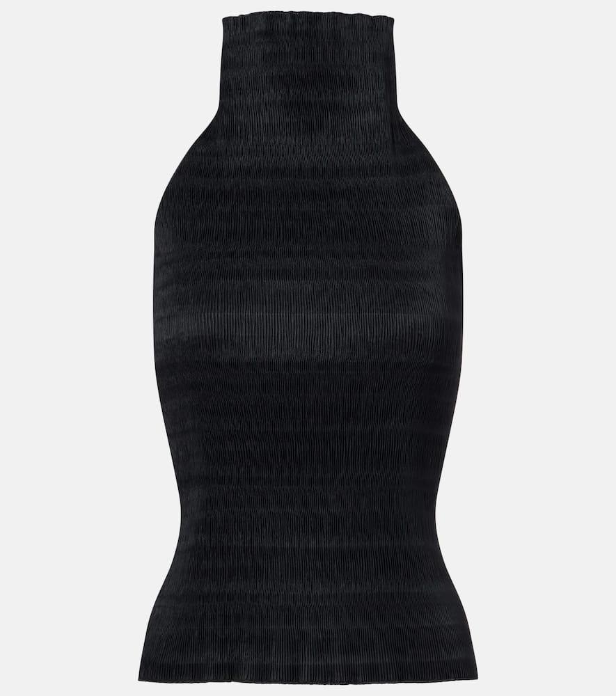 magda butrym shirred turtleneck top