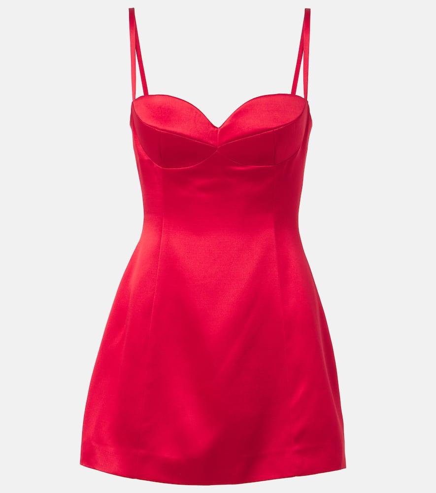 magda butrym silk and wool satin minidress