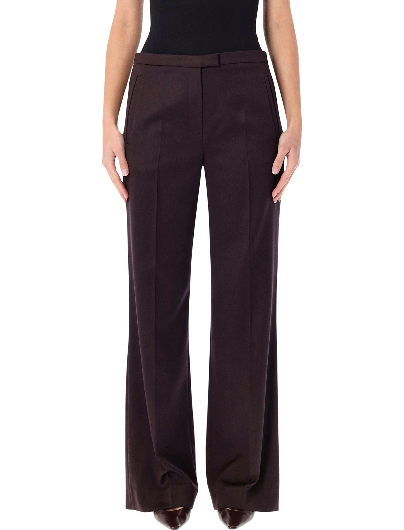 magda butrym straight-leg wool trousers in burgundy