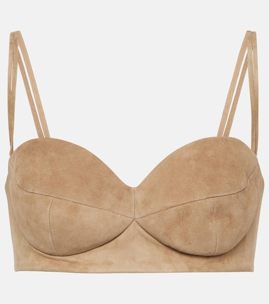 magda butrym suede bra top