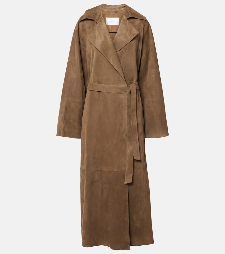 magda butrym suede wrap coat