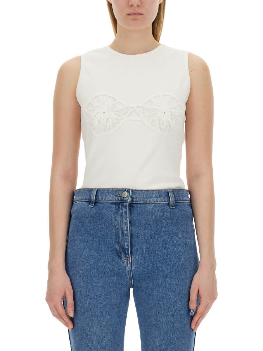 magda butrym t-shirt crochet bra