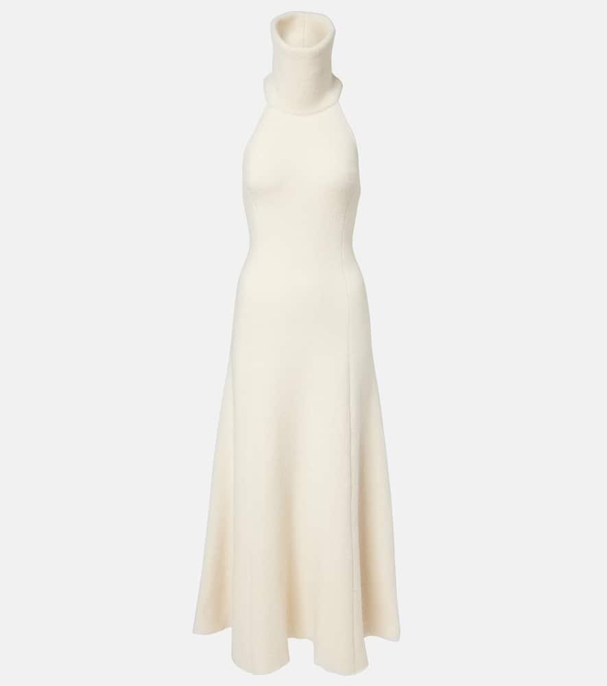 magda butrym wool, silk, and cashmere maxi dress