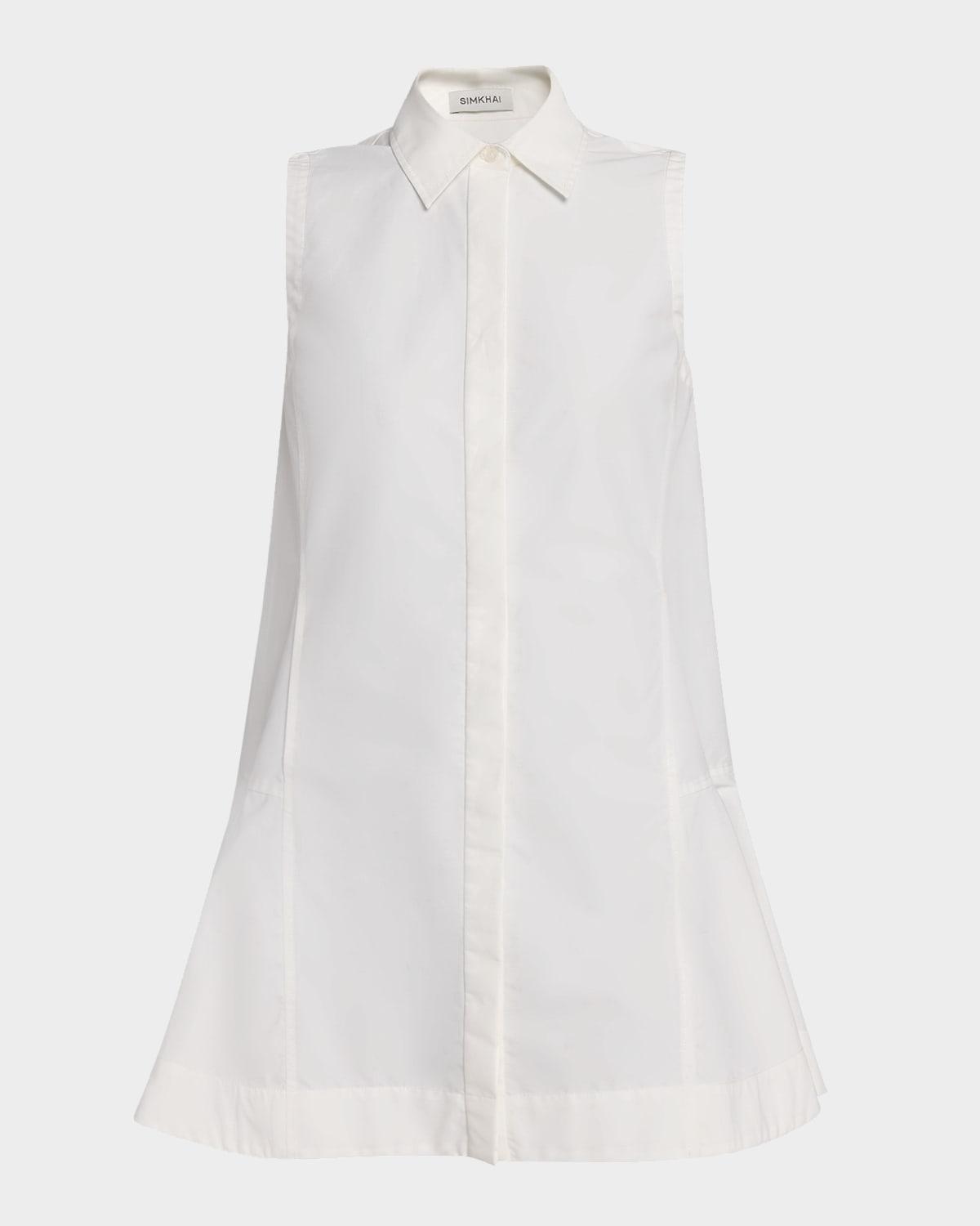 maggie pleated shirtdress