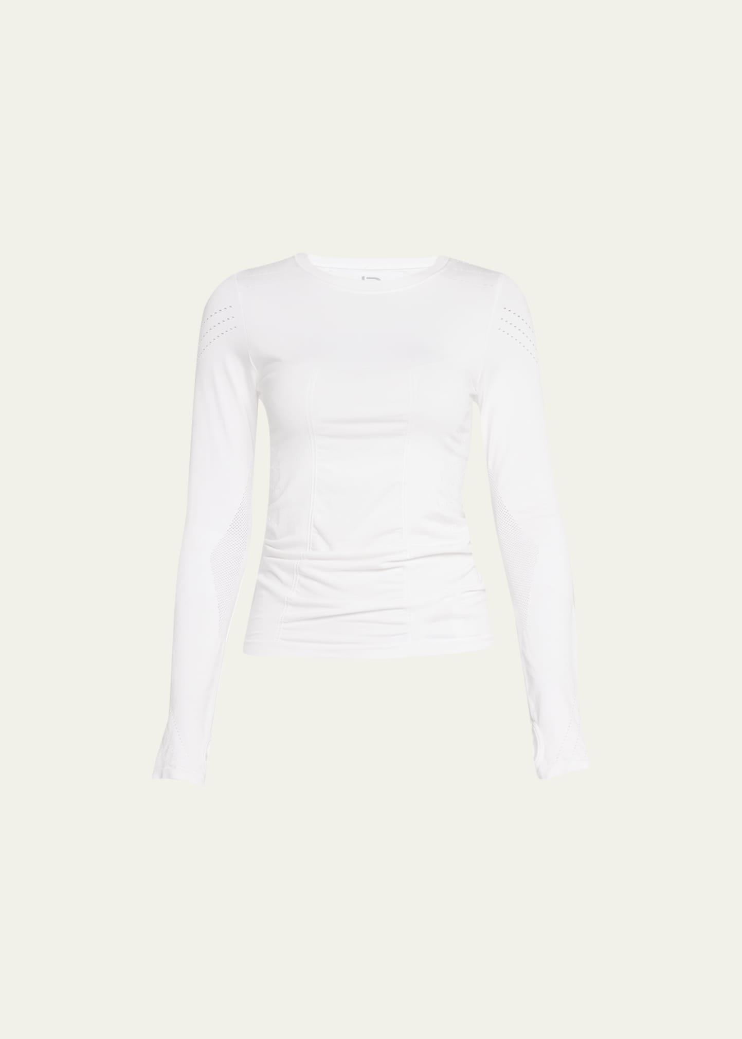 magnetic long-sleeve mesh top