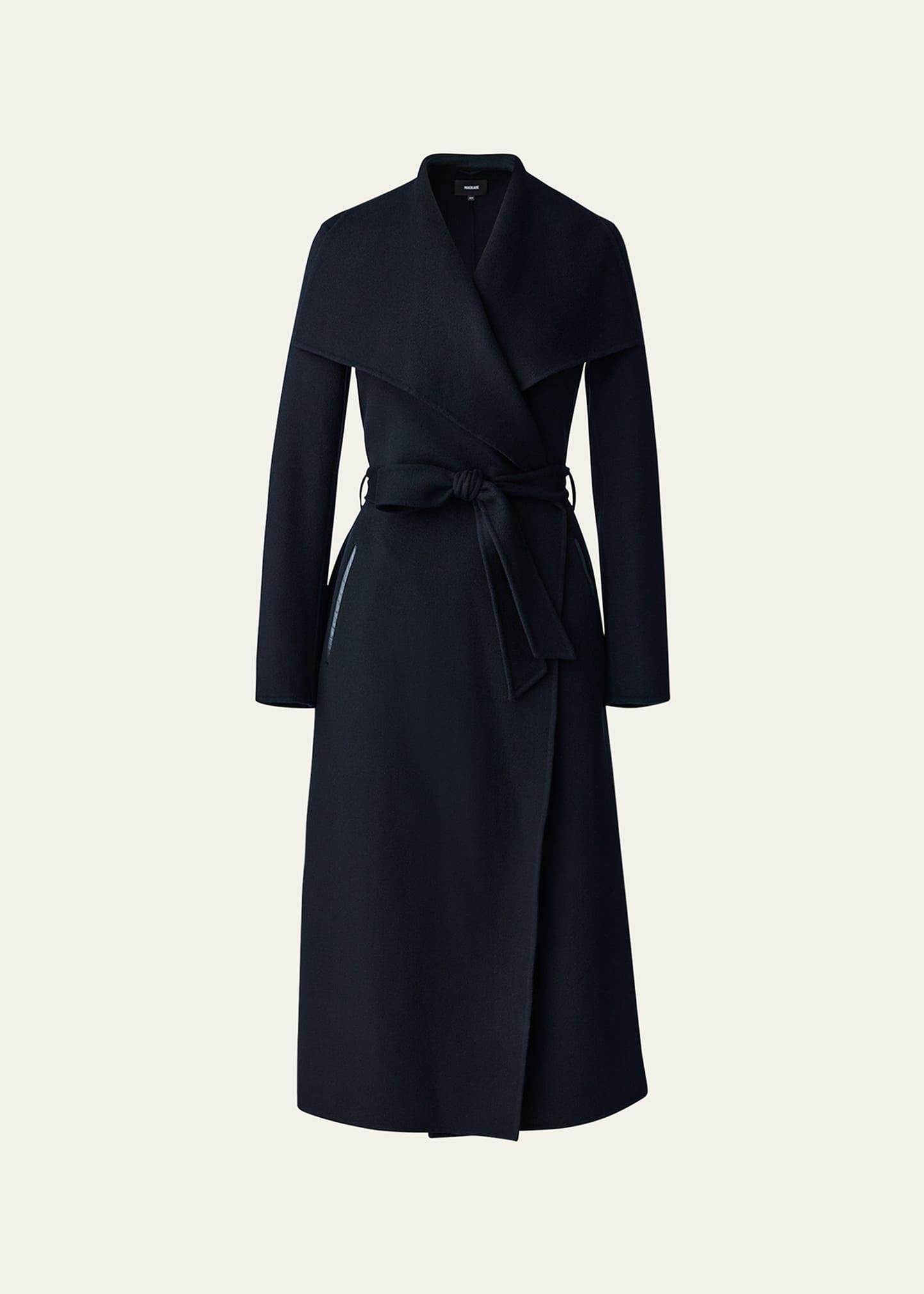 mai wool belted wrap coat